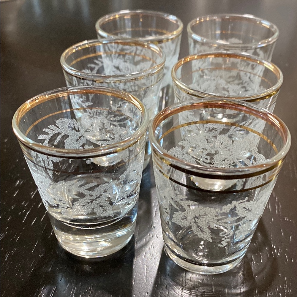 Vintage Set/6 Bartlett Collins Shot Glasses!